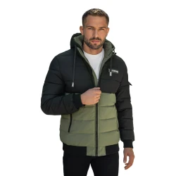 Vīriešu melna/zaļa ziemas jaka Molix