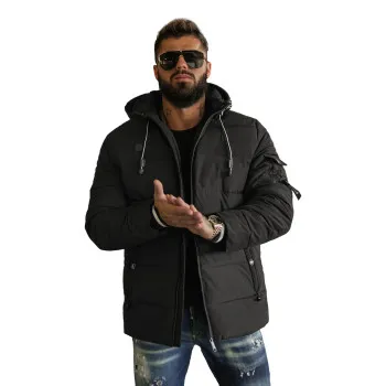 Vīriešu melna ziemas jaka Arte