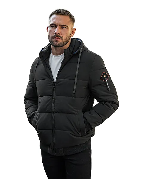 Vīriešu melna ziemas jaka Martim