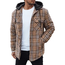 Vīriešu brūna jaka ar kapuci Jack