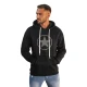 Vīriešu melns džemperis ar kapuci Militry