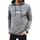 Vīriešu pelēks džemperis ar kapuci Denim