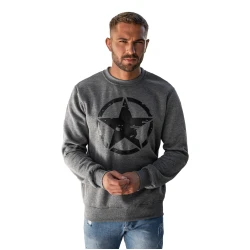 Vīriešu tumši pelēks džemperis Militārā zvaigzne