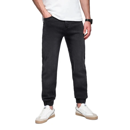 Vīriešu melni džinsi Kone Džinsi un džogeri