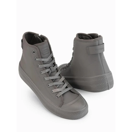 Vīriešu pelēki ikdienas apavi ar rāvējslēdzēju Brener Apavi