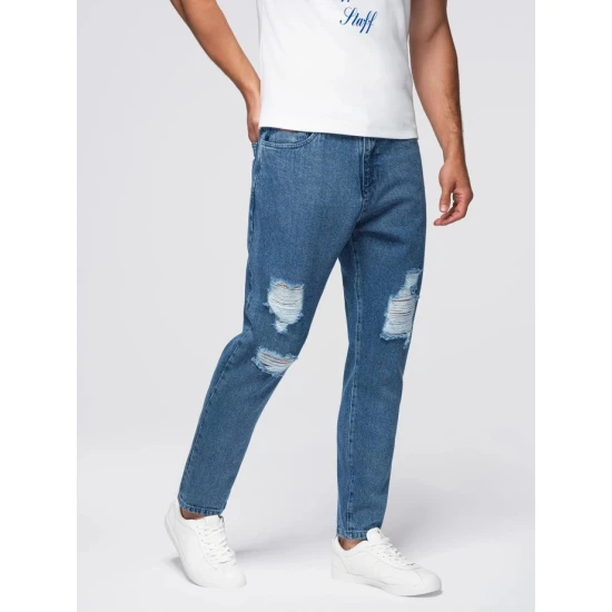 Vīriešu zilie džinsi Grozs Džinsi un džogeri