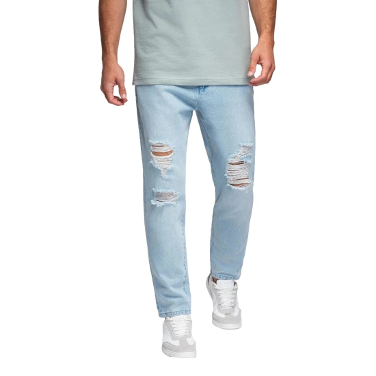 Vīriešu gaiši zili džinsi Grozs Džinsi un džogeri