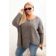 Sieviešu tumši pelēks džemperis Lori PLUS izmērs sievietēm