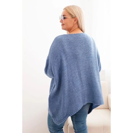 Sieviešu zils džemperis Lori PLUS izmērs sievietēm