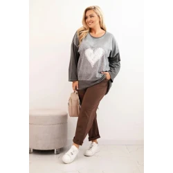 Sieviešu tumši pelēks džemperis Love