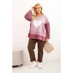 Sieviešu tumši rozā džemperis Love