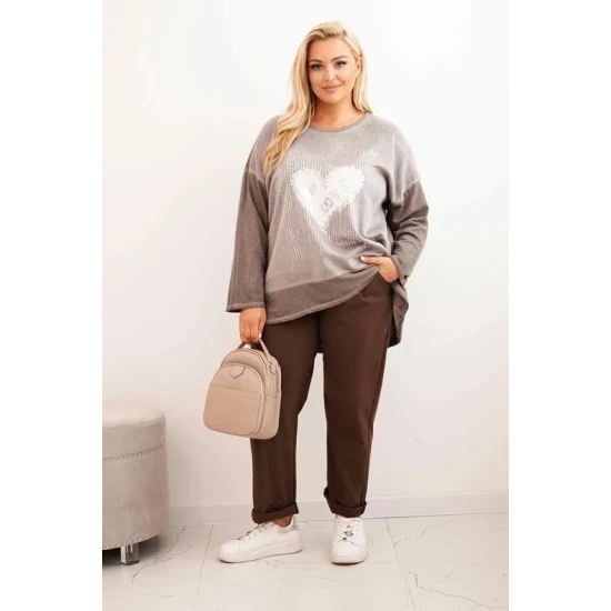 Sieviešu brūns kardigāns Love Sieviešu džemperi