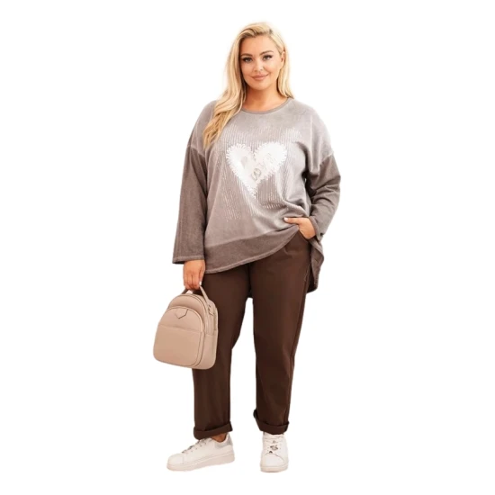 Sieviešu brūns kardigāns Love Sieviešu džemperi