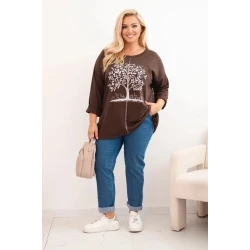 Sieviešu brūns džemperis Medy