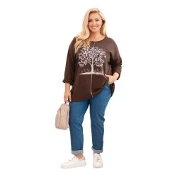 Sieviešu brūns džemperis Medy