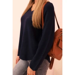 Sieviešu tumši zils džemperis Remo