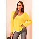 Women's bright yellow cardigan Remo Women's sweaters
