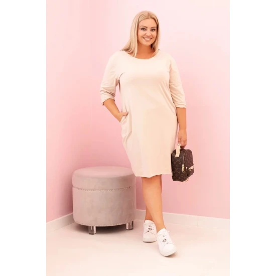 Sieviešu brūna kleita Self Plus izmēra kleitas