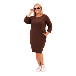Sieviešu tumši brūna kleita Self