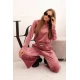 Sieviešu rozā samta komplekts Rizo Sieviešu uzvalki