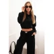 Sieviešu melns samta komplekts Rizo Sieviešu uzvalki