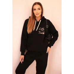 Sieviešu melns komplekts Coffe