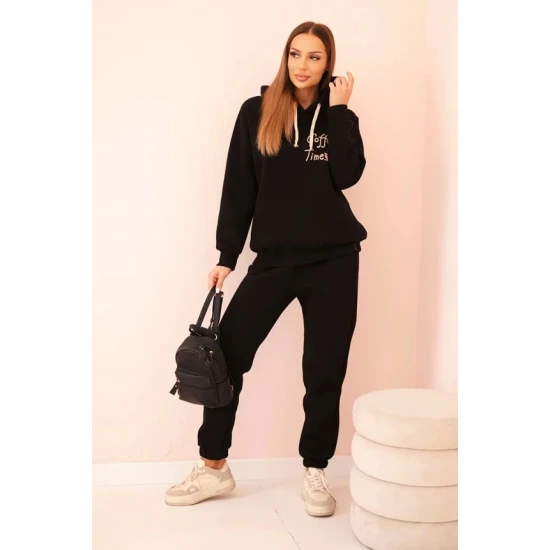 Sieviešu melns komplekts Coffe Sieviešu uzvalki