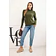 Damski sweter Eden w kolorze khaki Swetry damskie