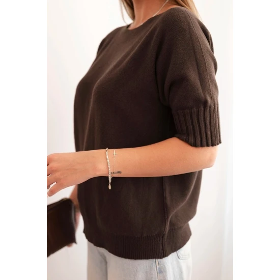 Sieviešu tumši brūns džemperis Aleta Sieviešu džemperi