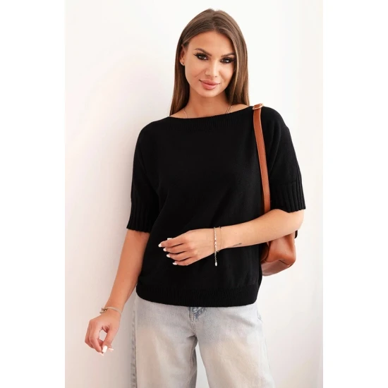 Sieviešu melns džemperis Aleta Sieviešu džemperi