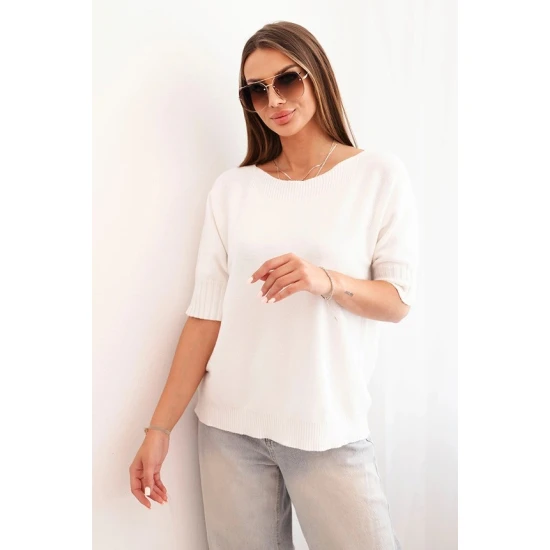 Sieviešu balts džemperis Aleta Sieviešu džemperi