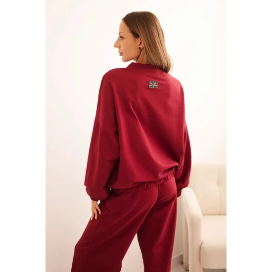 Sieviešu sarkanais komplekts Fan Sieviešu uzvalki