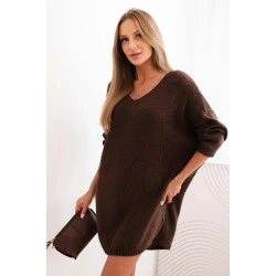 Sieviešu tumši brūna kleita Calon