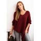 Sieviešu bordo krāsas vilnas džemperis Elvis Sieviešu džemperi