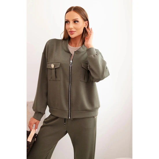 Sieviešu haki komplekts Marbel Sieviešu uzvalki