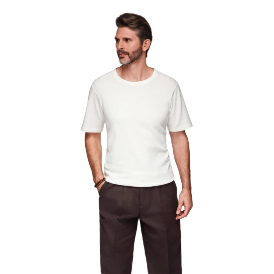 Vīriešu balts krekls Saimon T-krekls
