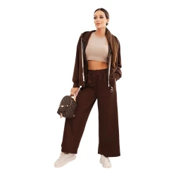 Sieviešu brūns brīvā laika kostīms Jener