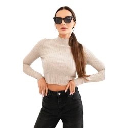 Sieviešu blūze brūnā krāsā Belin