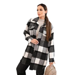 Sieviešu pelēks rūtains krekls Veste