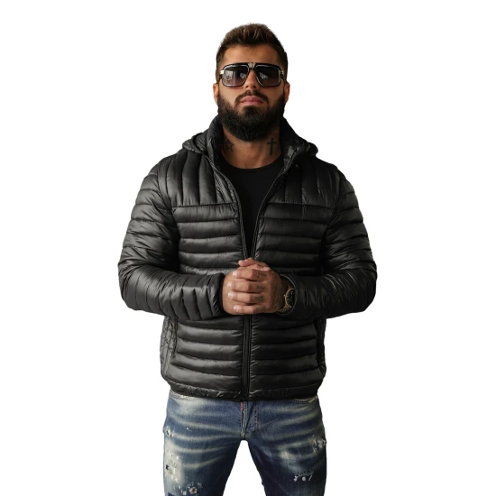 Vīriešu melna jaka Einar Vīriešu jakas un mēteļi