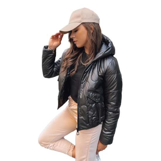 Sieviešu melna vilnas jaka Sieviešu jakas