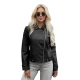 Sieviešu melna ādas jaka Santi Sieviešu jakas