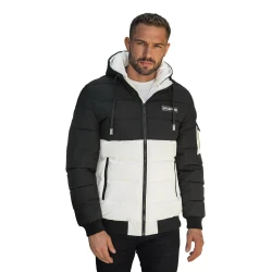 Vīriešu melnā/baltā ziemas jaka Molix