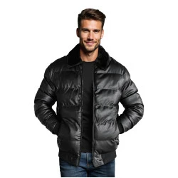 Vīriešu melna ziemas jaka Dorian 