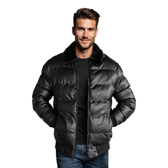 Vīriešu melna ziemas jaka Dorian O/M795Z