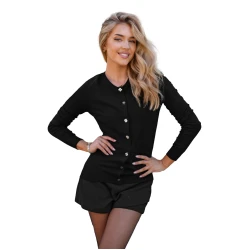 Sieviešu melns džemperis Cute