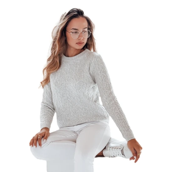 Sieviešu gaiši pelēks džemperis Bravina Džemperi
