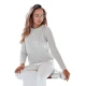 Sieviešu gaiši pelēks džemperis Bravina 