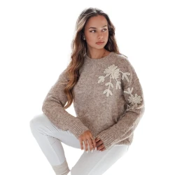 Sieviešu tumši brūns džemperis Daga