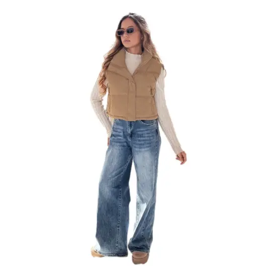 Sieviešu brūna veste Veta Sieviešu vestes